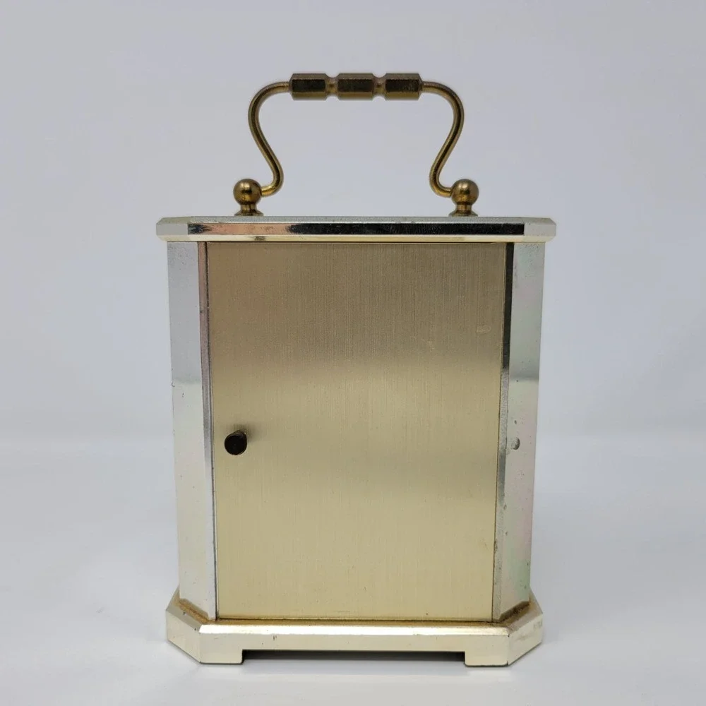 Bulova Gold-Tone Quartz Carriage Clock With Moon‎ Phase AS-IS PARTS ONLY